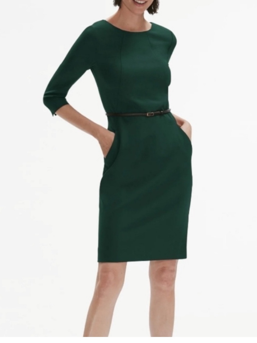 MM LeFleur Forest Green Etsuko Dress Excellent Condition Size 12